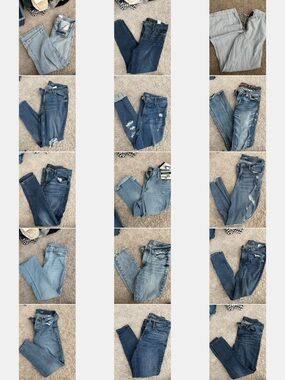 15 Pair Women’s Jeans Bundle —Sizes 4-8 / 26-29